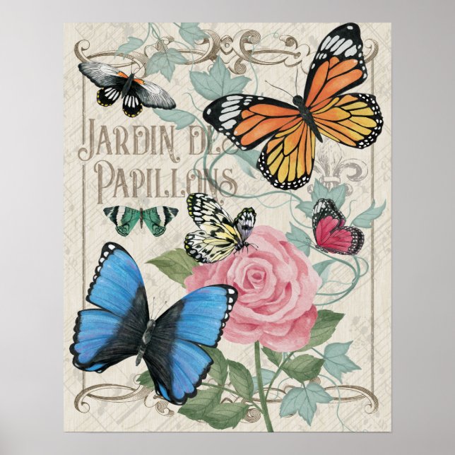 Butterfly Botanical Garden, Garden des Papillons Poster (Framsidan)