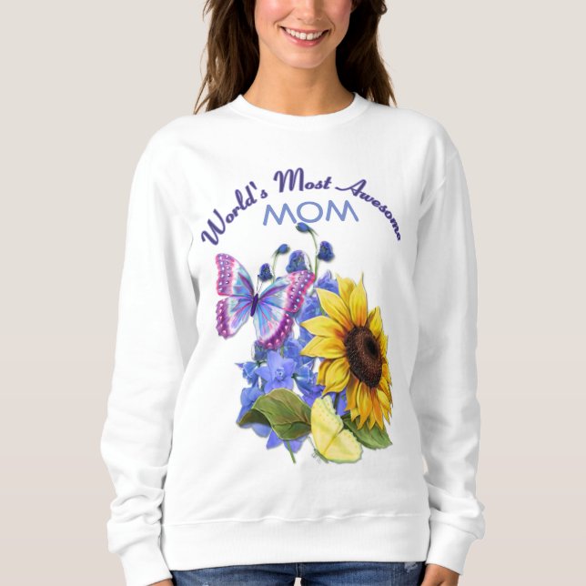 Butterfly Bouquet för Mamma T Shirt (Framsida)