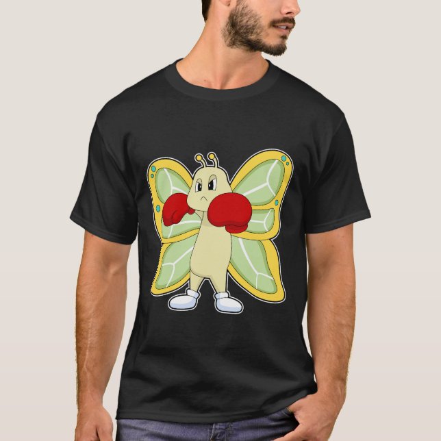 Butterfly Boxer Boxing handskar T Shirt (Framsida)
