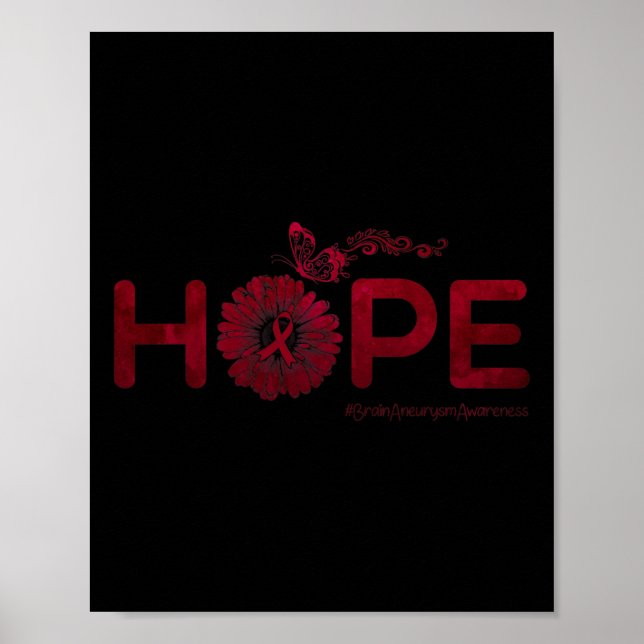 Butterfly Brain Aneurysm Awareness Gifts Poster (Framsidan)