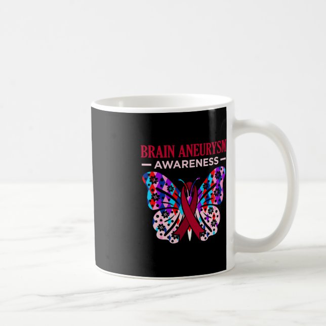 Butterfly Brain Aneurysm Awareness Månadsstöd G Kaffemugg (Höger)
