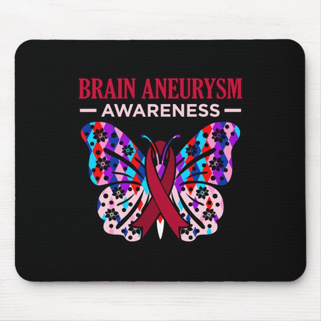 Butterfly Brain Aneurysm Awareness Månadsstöd G Musmatta (Framsidan)