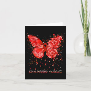 Butterfly Brain Aneurysm Awareness Ribbon Kort