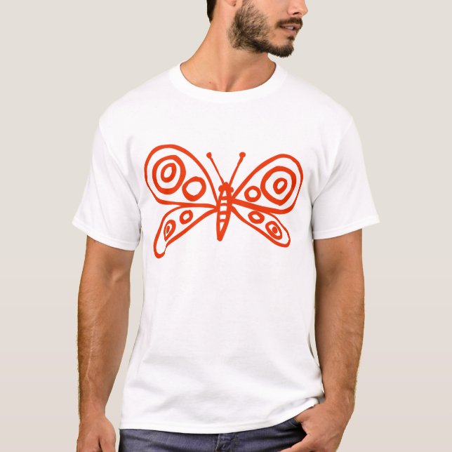 Butterfly - Brick Red Tee Shirt (Framsida)