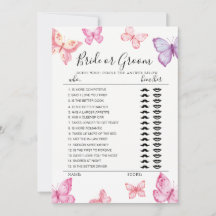 Butterfly Bride eller Groom-spel, helt redigerbart