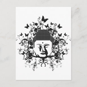 Butterfly Buddha Vykort