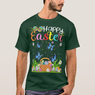 Butterfly Bunny Egg Hunting Funny Butterfly Lyckli T Shirt