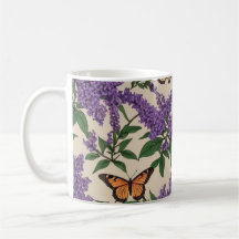 Butterfly bush lila blommor och butterflies