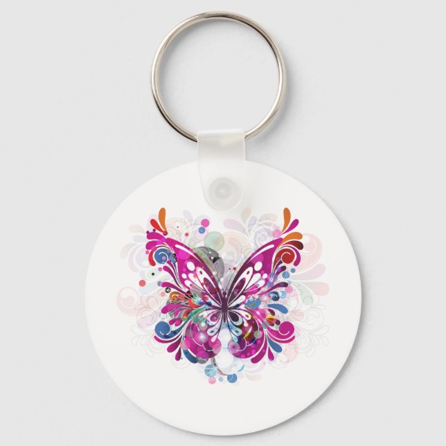 Butterfly ~ Butterflies Anpassa mall Nyckelring (Framsida)