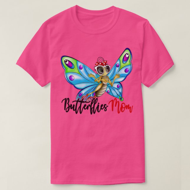 Butterfly Butterfly Mamma Butterflies Bandana Älsk T Shirt (Design framsida)