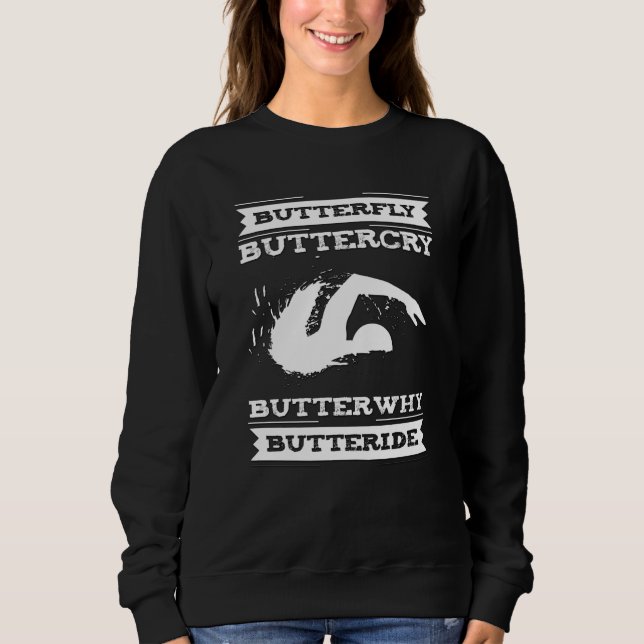 Butterfly Butterjet ButterVarför - Swimmer Design T Shirt (Framsida)
