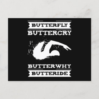 Butterfly Butterjet ButterVarför - Swimmer Design Vykort