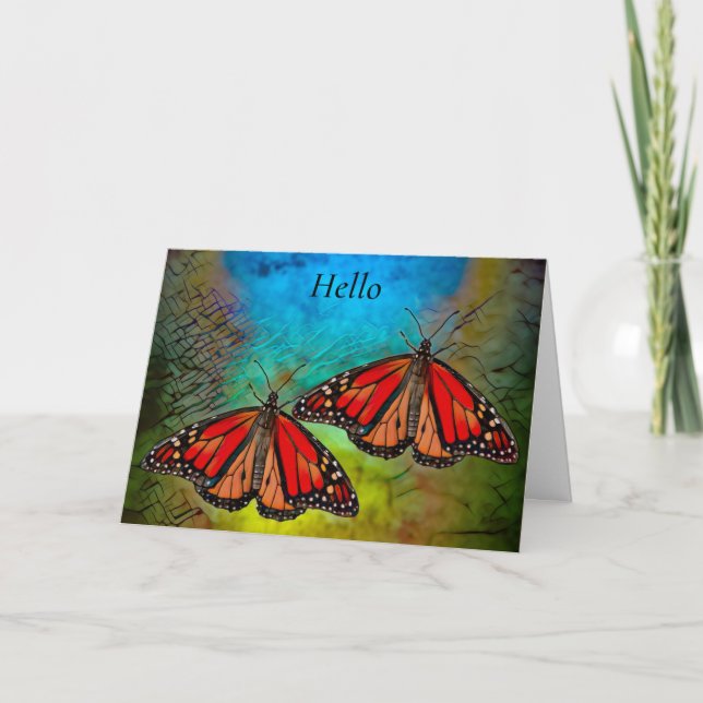 Butterfly Card för äldre i hemmet Kort (Framsida)