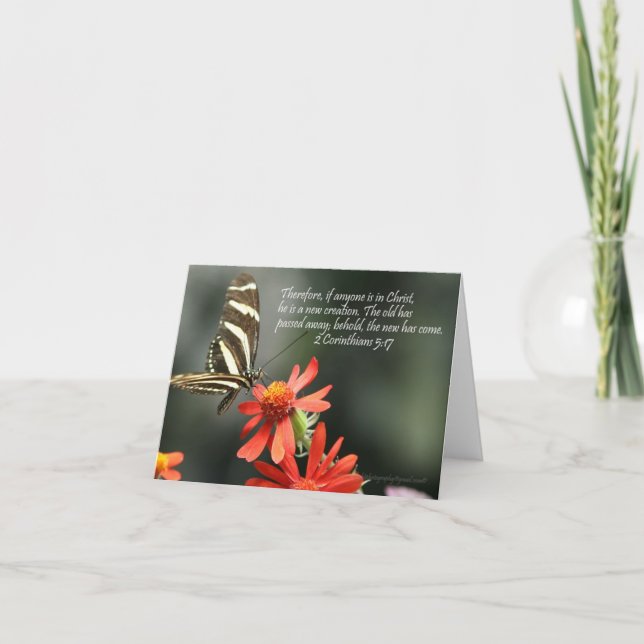 Butterfly Card med bibelverse Kort (Framsida)