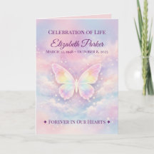 Butterfly Celebration of Life Funeral Program