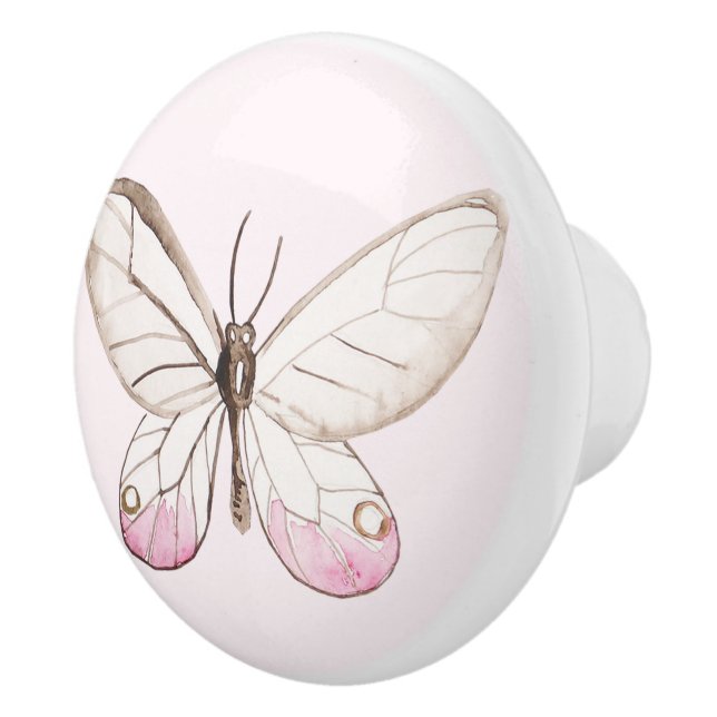  Butterfly Ceramic Knob, enkel och Elegant Knopp (Höger)
