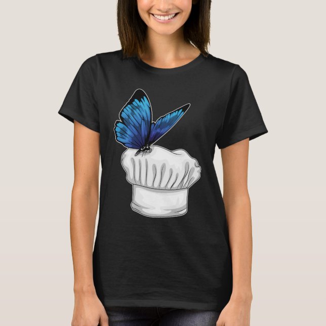 Butterfly Chef Chef hat T Shirt (Framsida)