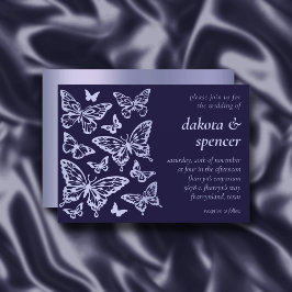 Butterfly Chic Bröllop | Lavender Lila Violet Inbjudningar