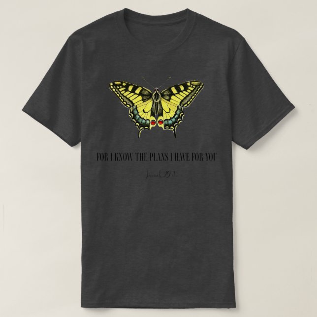 Butterfly Christian Gift for Women Trust God Scrip T Shirt (Design framsida)
