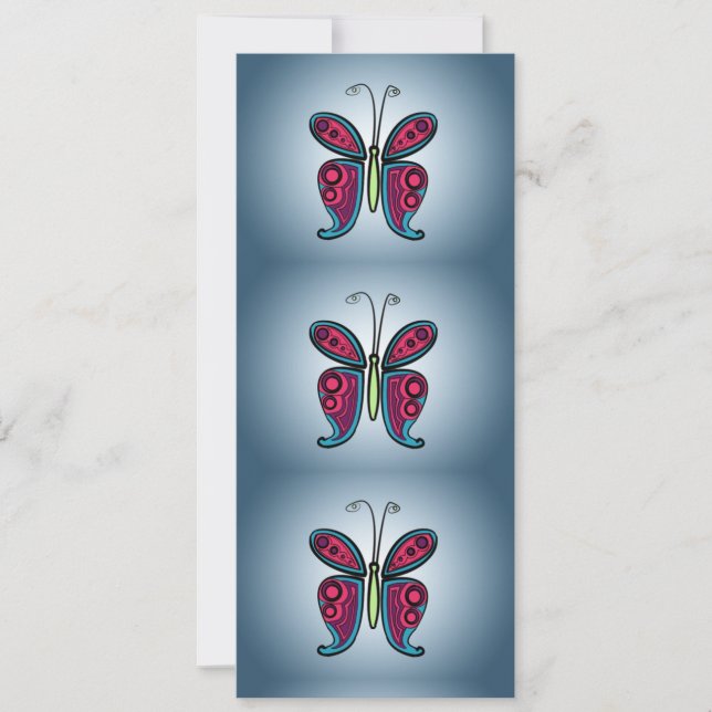 Butterfly Classic Round Sticker Ceramic Ornament Inbjudningar (Framsida)