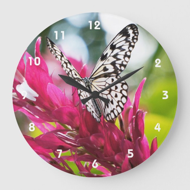 Butterfly Clocks Stor Klocka (Framsida)