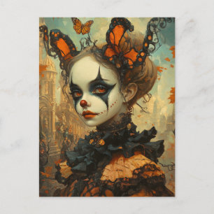 Butterfly Clown Vykort