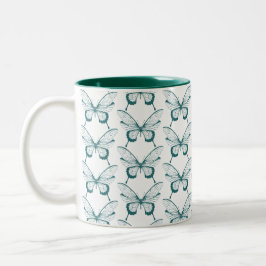 Butterfly Coffee Mug Två-Tonad Mugg