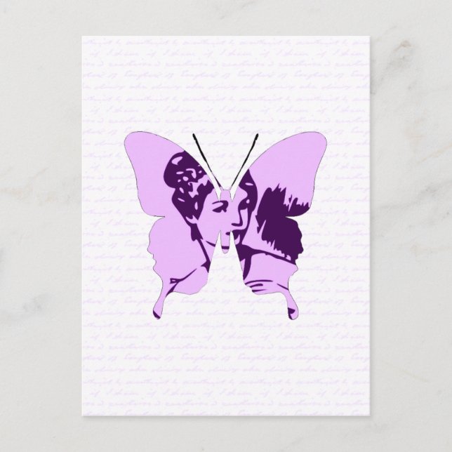 Butterfly Collage Cameo Vykort (Framsida)