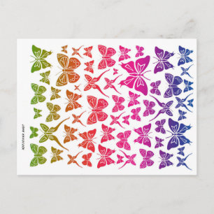 Butterfly Collage Vykort
