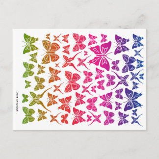 Butterfly Collage Vykort