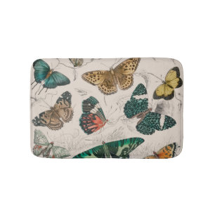 Butterfly Collection Antique Butterflies Badrumsmatta