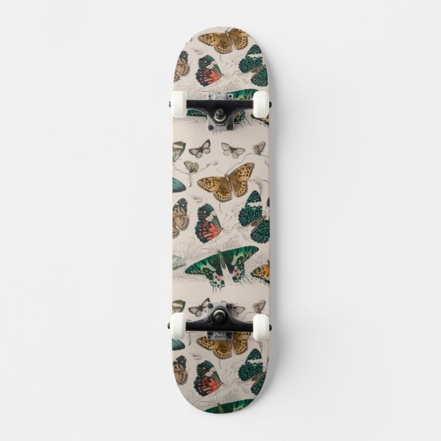 Butterfly Collection Antique Butterflies Mini Skateboard Bräda 18,5 Cm (Framsida)