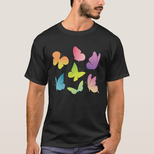 Butterfly Collection Just A Girl Who Loves Butterf T Shirt (Framsida)
