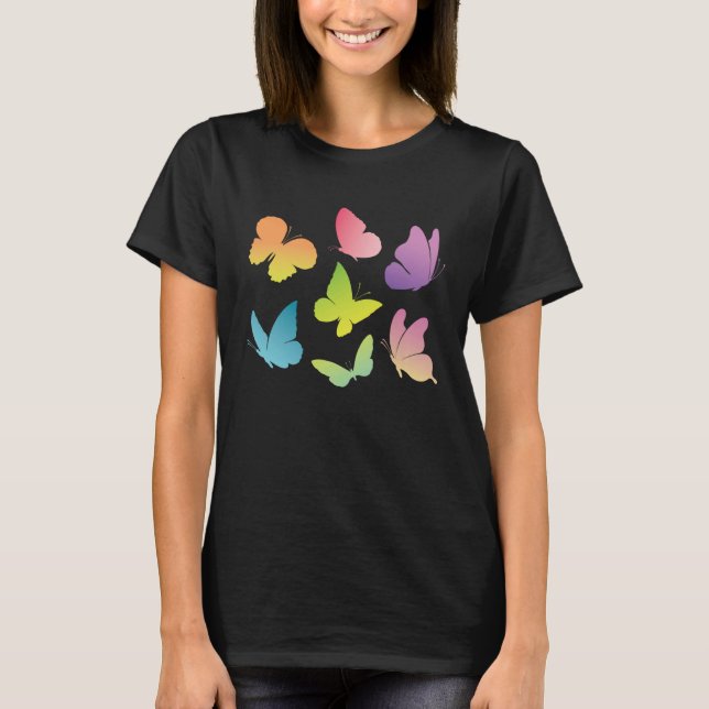 Butterfly Collection Just A Girl Who Loves Butterf T Shirt (Framsida)