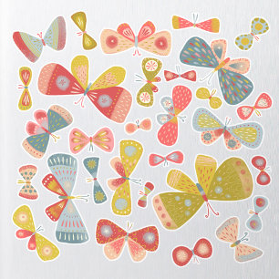 Butterfly Colorful Anpassningsbar-cut Vinyl Sticke Klistermärken