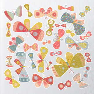 Butterfly Colorful Anpassningsbar-cut Vinyl Sticke Klistermärken