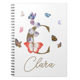 Butterfly Colorful Blommigt Personlig Gift Anteckningsbok