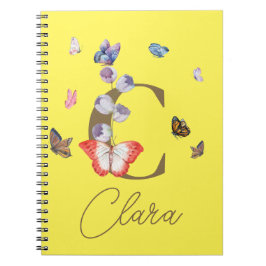 Butterfly Colorful Blommigt Personlig Gift Anteckningsbok