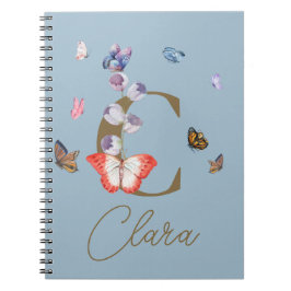 Butterfly Colorful Blommigt Personlig Gift Anteckningsbok