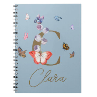 Butterfly Colorful Blommigt Personlig Gift Anteckningsbok
