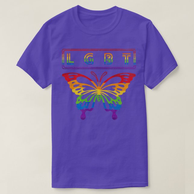 Butterfly Colorful LGBT T Shirt (Design framsida)