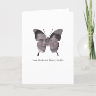 Butterfly Couple Anpassningsbar Photo Anniury Kärl Kort