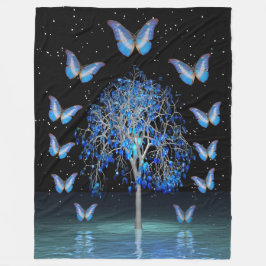 Butterfly Crystal Träd Fleece Blanket