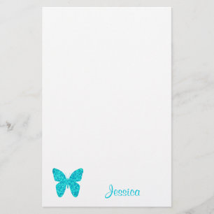 Butterfly Cute Personlig Girly Namn  Brevpapper