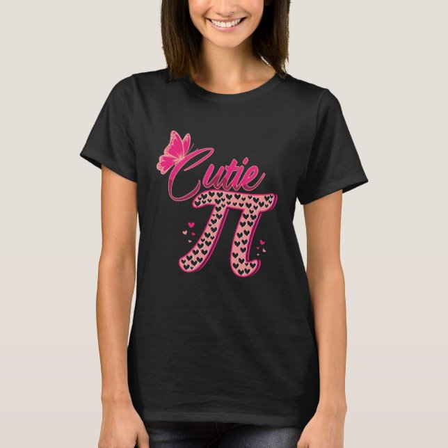 Butterfly Cute Pi Math Holiday Mathematics Pi Day T Shirt (Framsida)