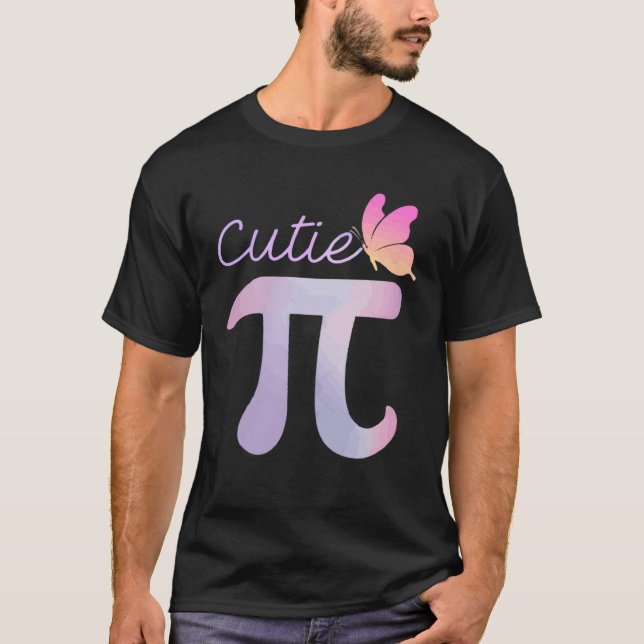 Butterfly Cutie Pie National Pi Day Pi Symbol Math T Shirt (Framsida)
