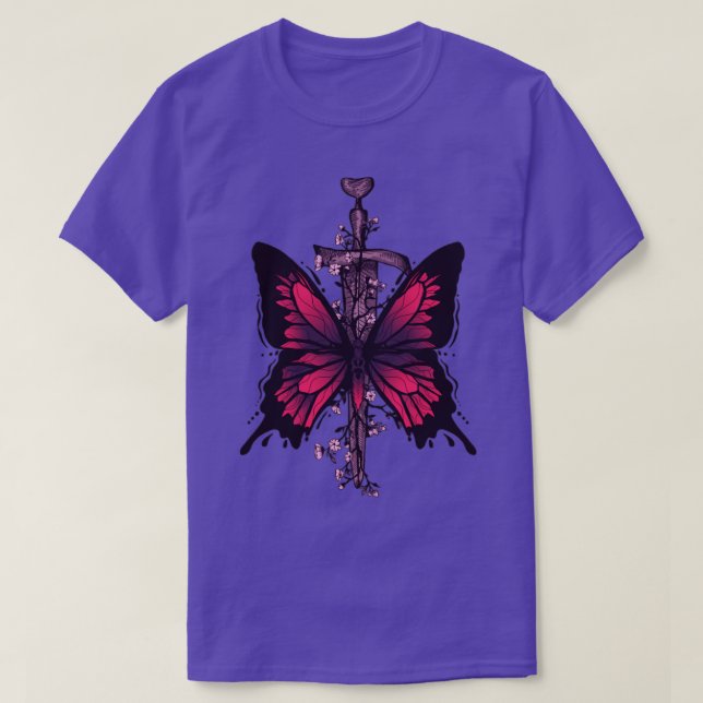 Butterfly Dagger T Shirt (Design framsida)