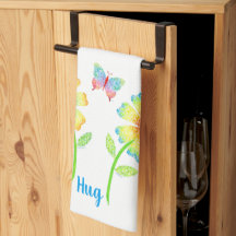 Butterfly & Daisys Dish Towel