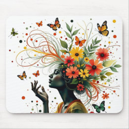 Butterfly dam art mousepad musmatta