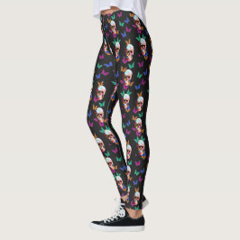 Butterfly Day of the dead Gothic Sugar Skull Leggings